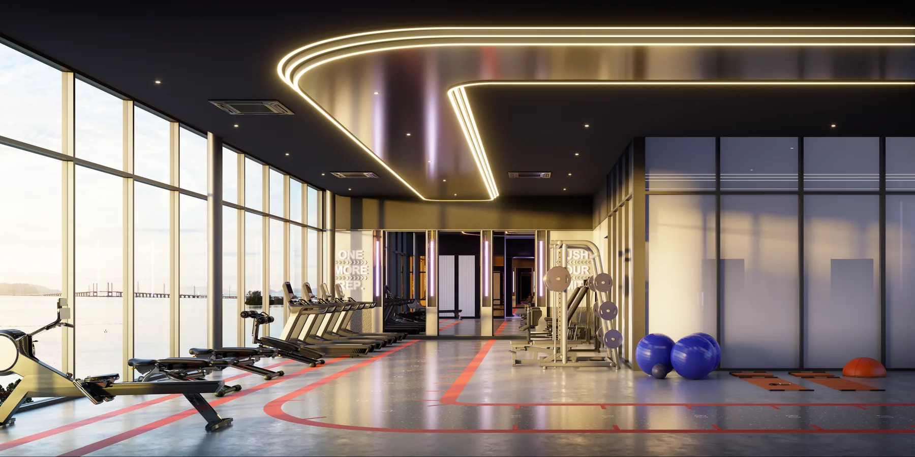 Wide gym facilities perspective