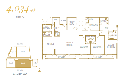 Type G 4,034 sq ft floor plan