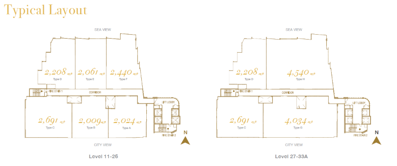 Cantonment Residence typical floor plan