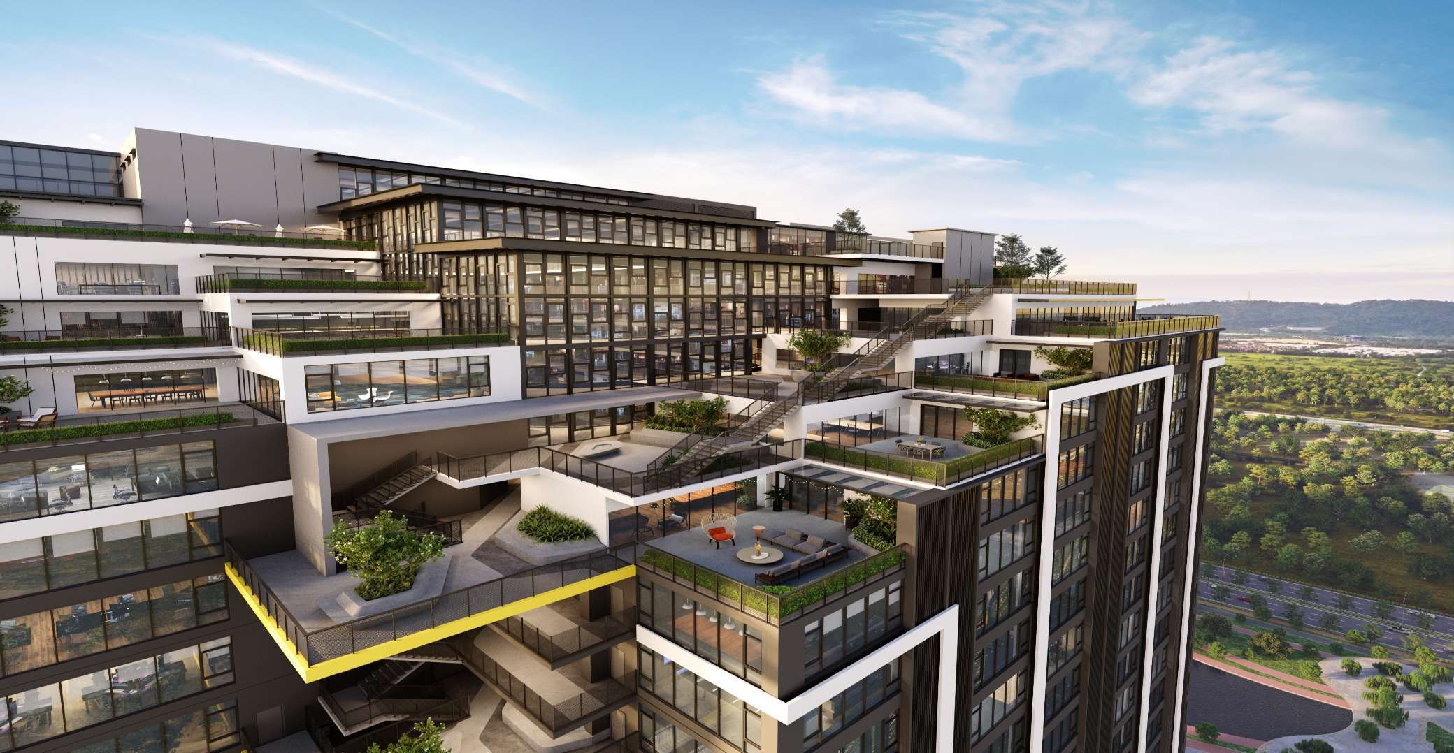 Artist's impression of Capstone sky-terrace offices