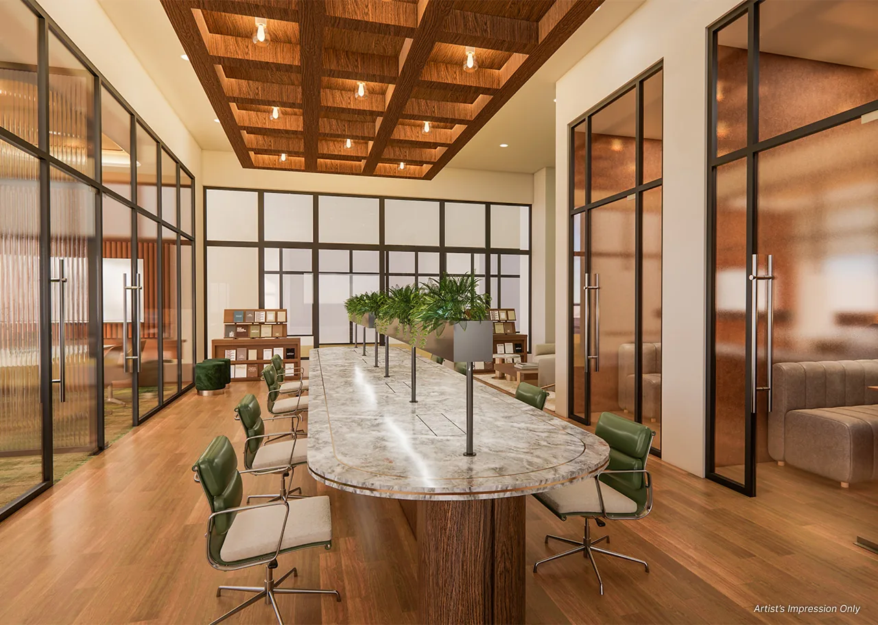Pinnacle Bukit Gambier co-working lounge artist impression