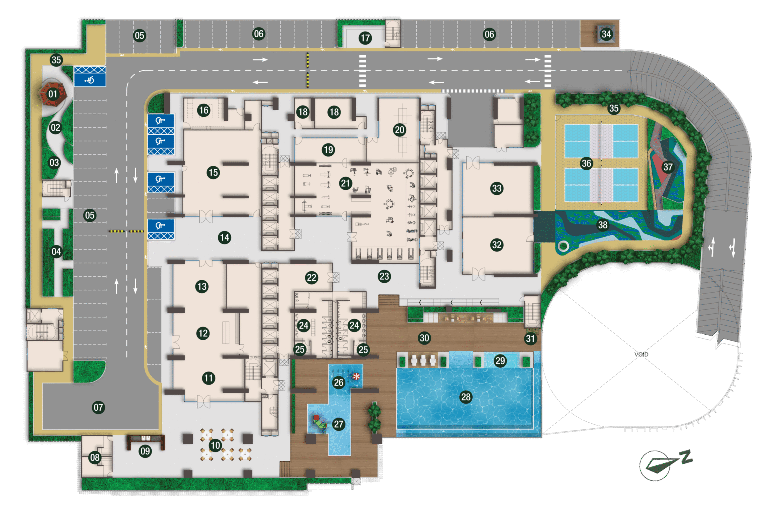 Pinnacle Bukit Gambier Level 14 facilities plan