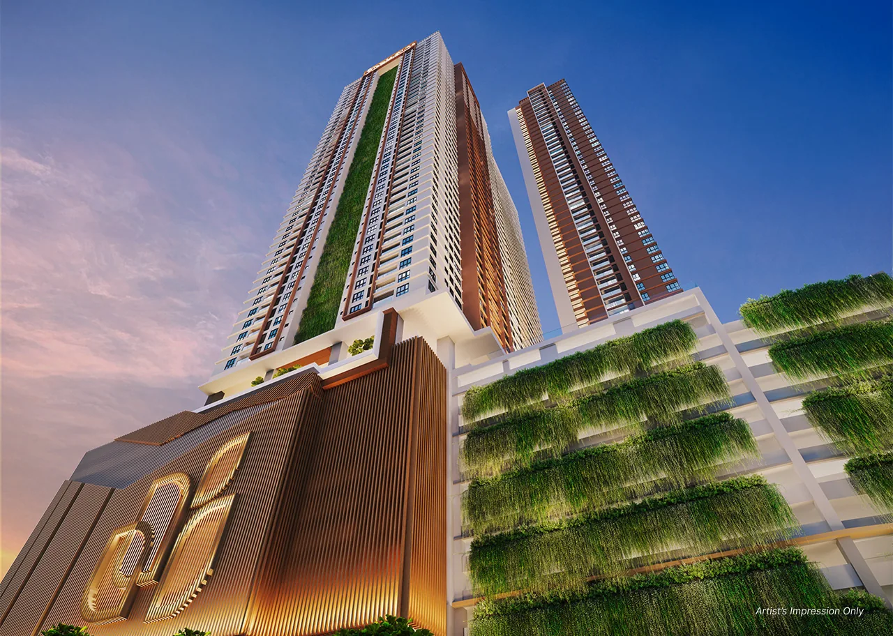 Pinnacle Bukit Gambier facade and vertical landscaping artist impression