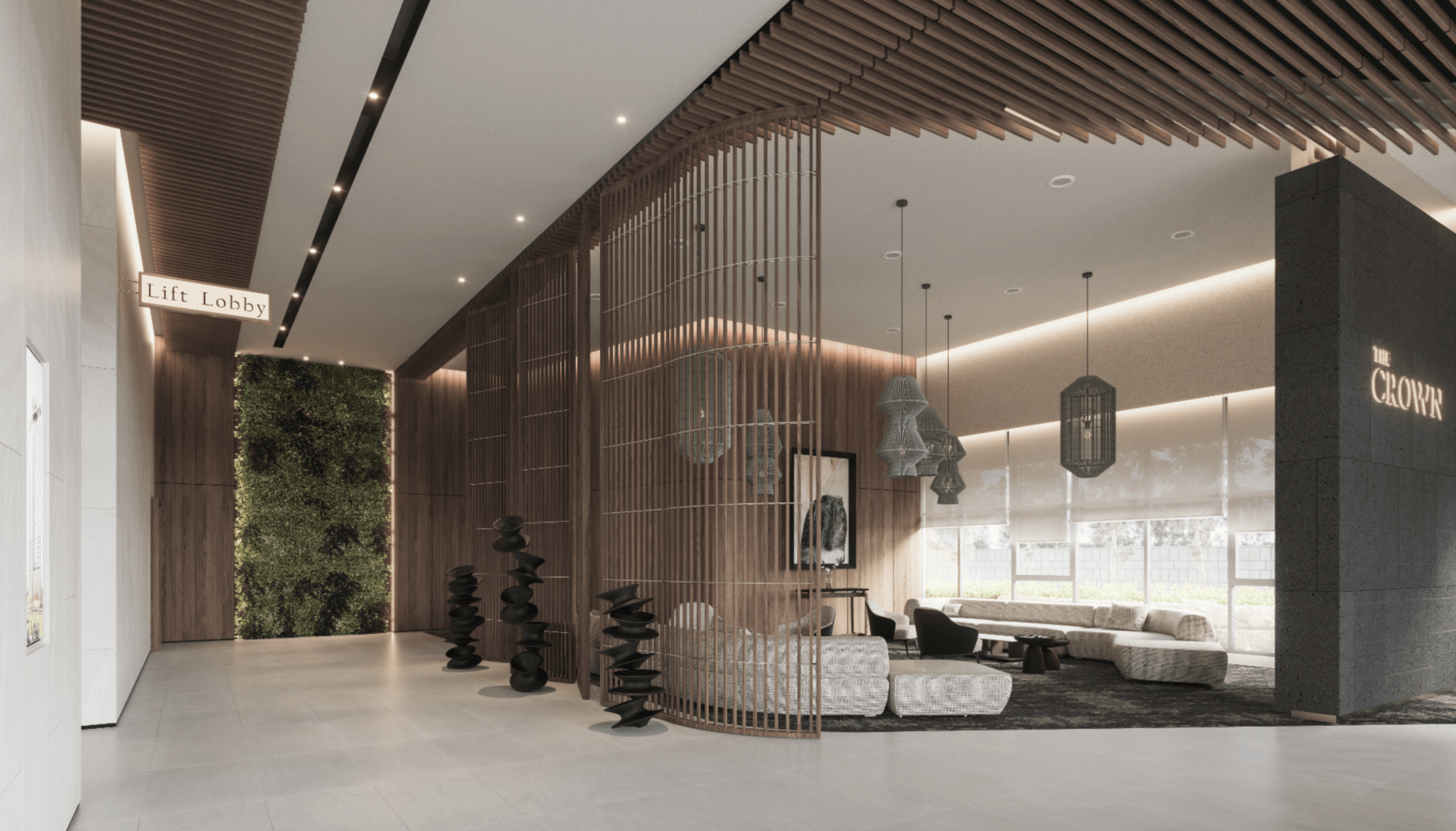 Artist impression of The Crown Penang arrival lounge