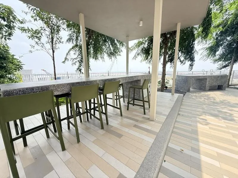 Actual outdoor BBQ area at The Meg